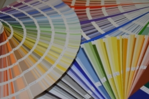 ausgebreiteter Farbfächer