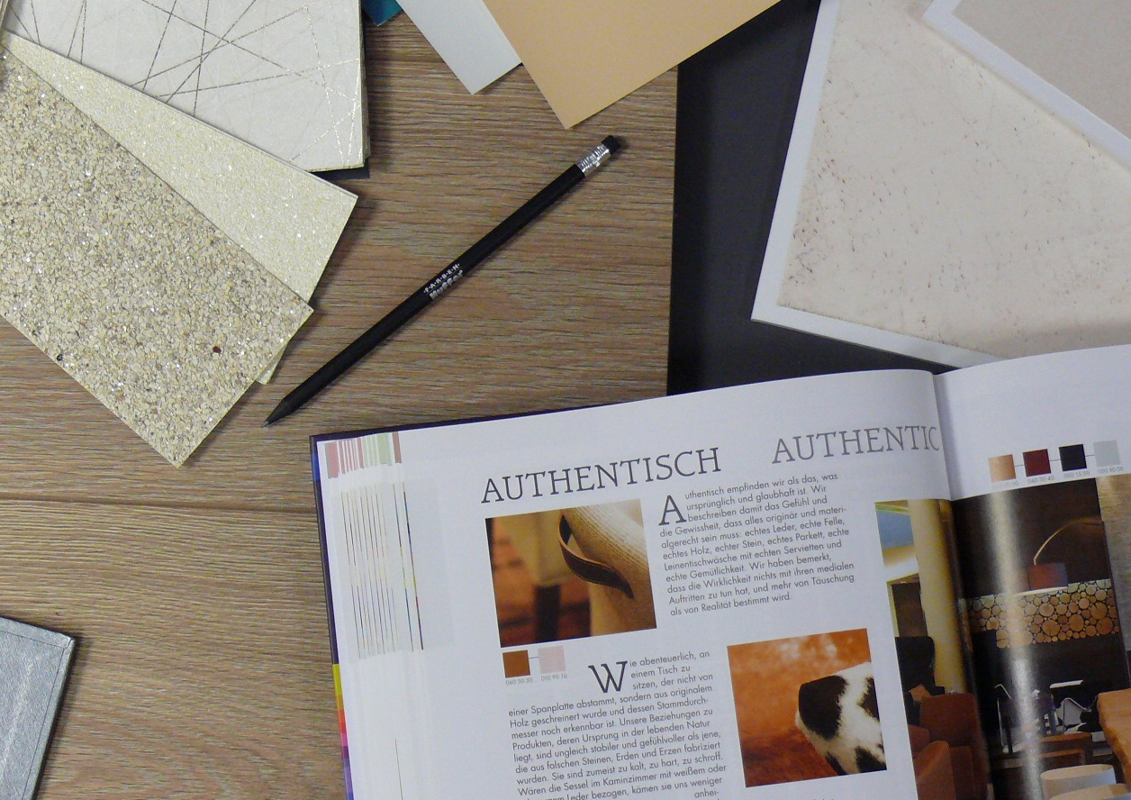 Katalog, Bleistift und Strukturmuster